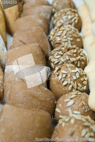 Image of various baked bread buns