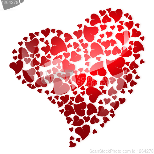 Image of red heart for valentine's day