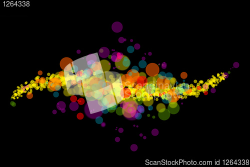 Image of Abstract color light pattern on black