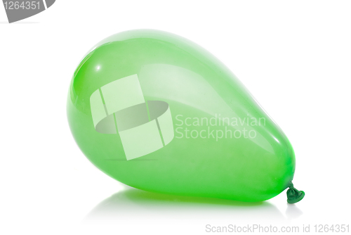 Image of green balloon isolated on white