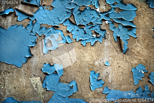 Image of texture of the old stucco wall with cracks