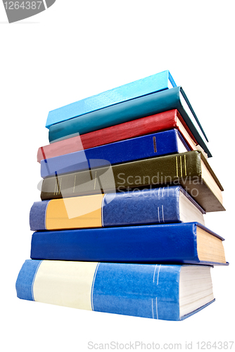 Image of pile of books isolated on white