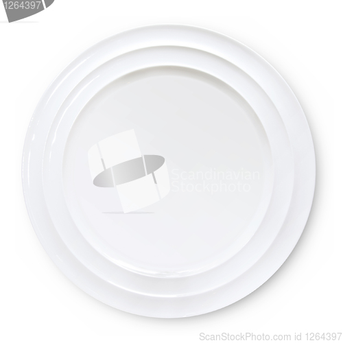 Image of Empty plate isolated on white