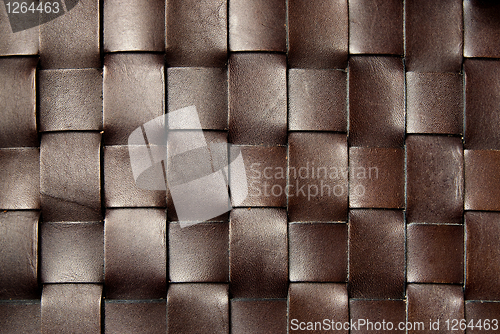 Image of squared dark brown leather texture