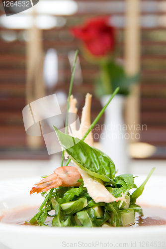 Image of soup with shrimp and crab