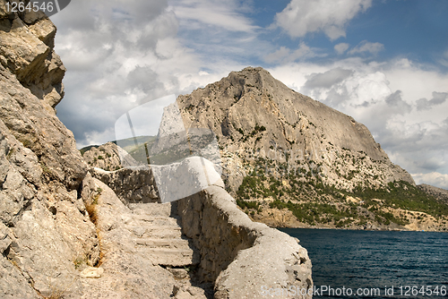 Image of Stairs in the rock in crimea