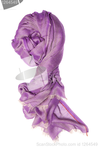 Image of pink scarf isolated on white