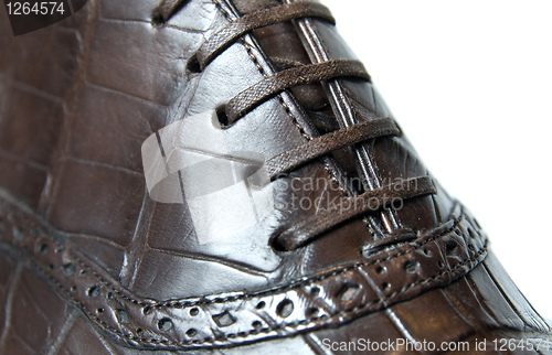 Image of close up photo of mans shoe