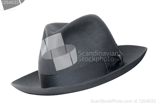 Image of retro black hat isolated on white