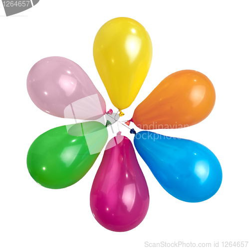 Image of color balloons isolated on white