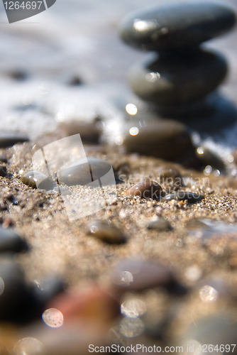 Image of stones and water wave