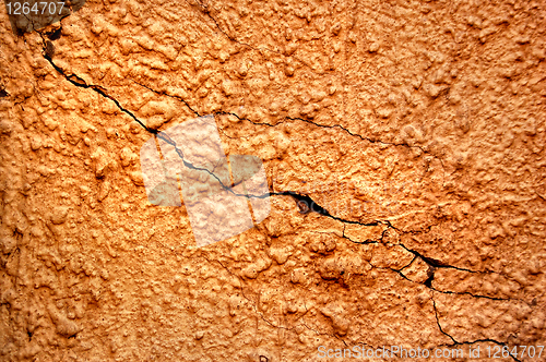 Image of texture of the old stucco wall with cracks