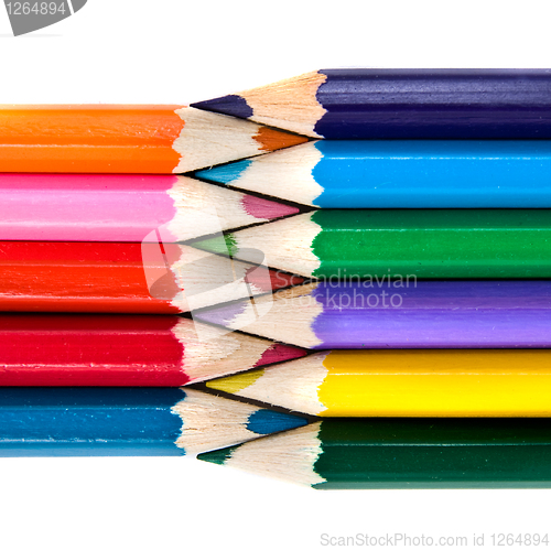 Image of color pencils isolated on white