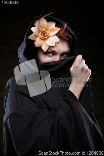 Image of portrait of young woman isolated on white 