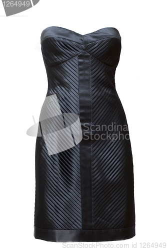 Image of black female dress isolated on white