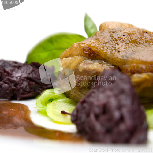 Image of fried chicken isolated on white