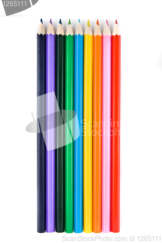 Image of color pencils isolated on white