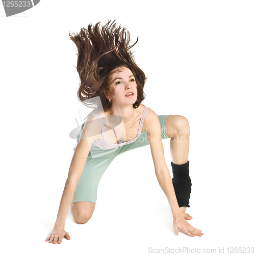 Image of Posing young dancer isolated on white background