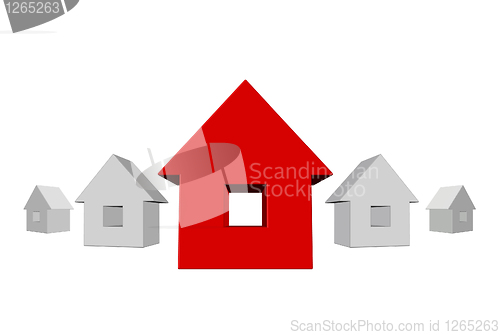 Image of Symbols of house isolated on white