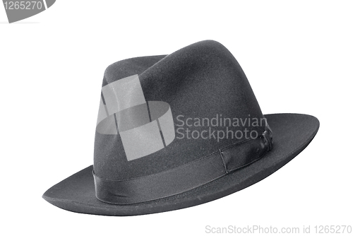 Image of retro black hat isolated on white