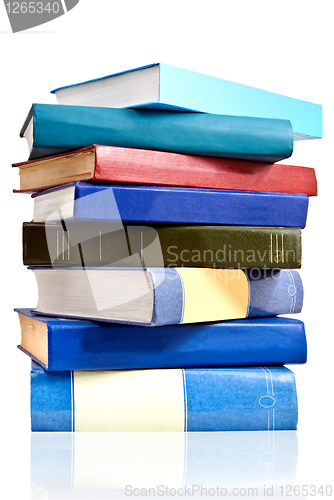 Image of pile of books isolated on white