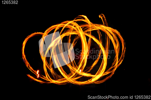 Image of fire circles on black