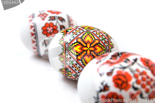 Image of easter eggs on white