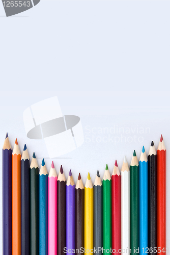 Image of color pencils isolated on white