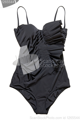 Image of black woman swimming suit isolated on white