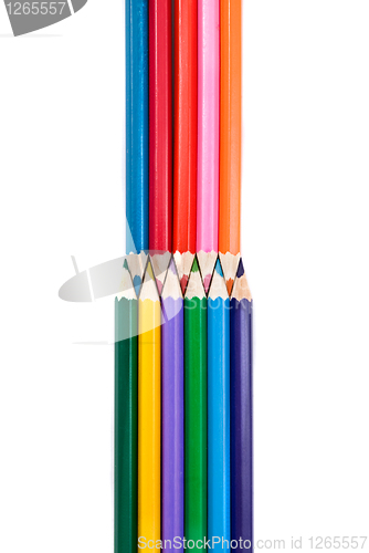 Image of color pencils isolated on white