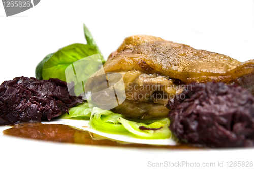 Image of fried chicken isolated on white