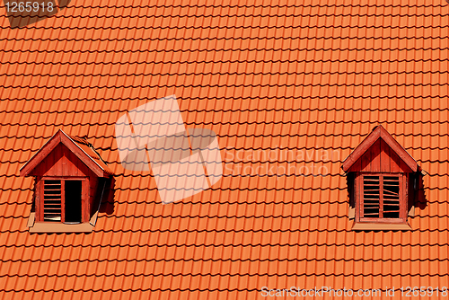 Image of orange roof with window