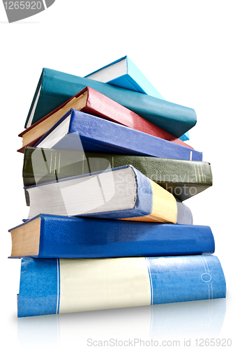 Image of pile of books isolated on white