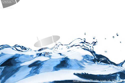 Image of water splash with wave isolated on white