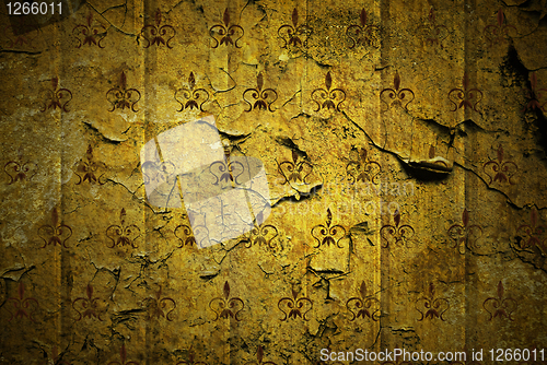 Image of grunge old-style yellow background