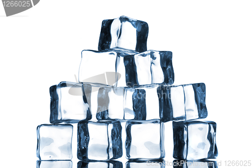 Image of ice cubes isolated on white