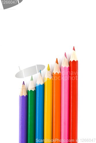 Image of color pencils isolated on white