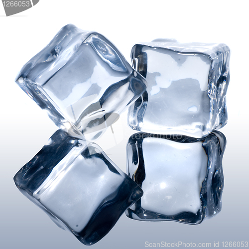 Image of ice cubes on white