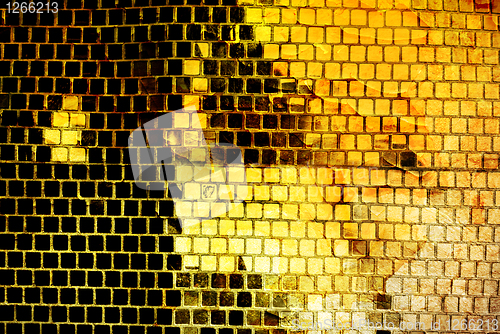 Image of abstract yellow grunge background from squares