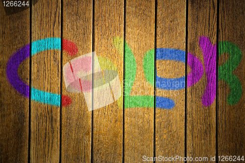Image of grunge colored close-up photo of plank texture