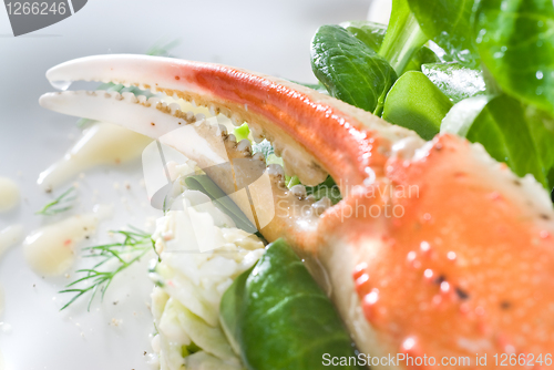 Image of salad with crab