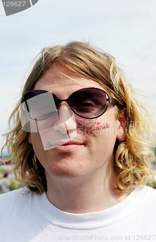 Image of Man celebrates Canada Day