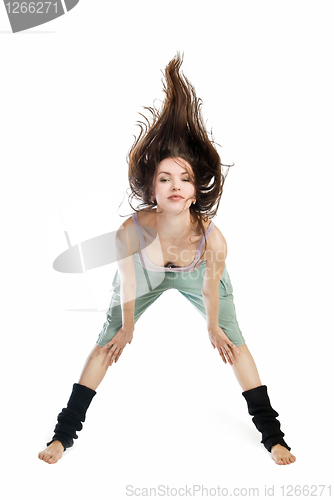 Image of Posing young dancer isolated on white background