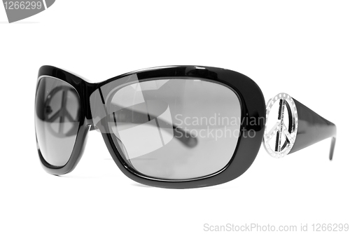 Image of Black female sunglasses isolated on white