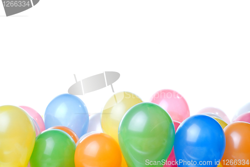 Image of color balloons isolated on white