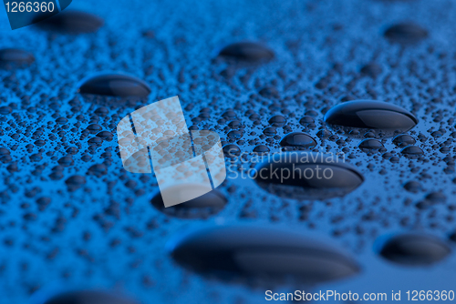 Image of macro photo of water drops