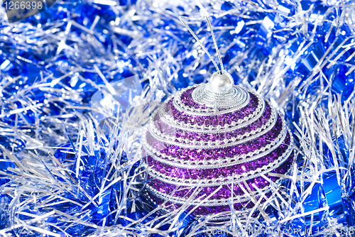 Image of pink christmas ball with decoration