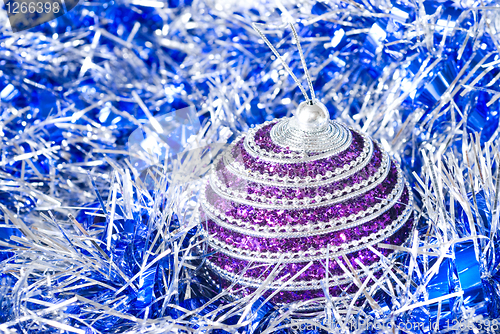 Image of pink christmas ball with decoration