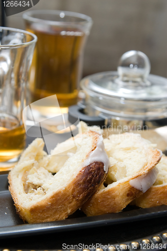 Image of tea with cakes