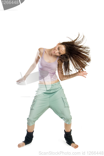 Image of Posing young dancer isolated on white background